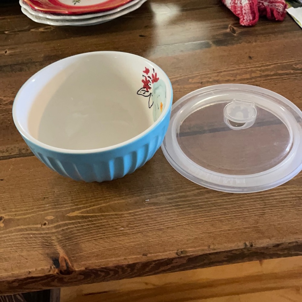 Pioneer woman bowl with lid